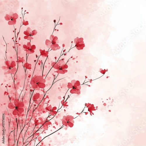 Delicate pink flowers against a soft pastel background showcasing nature's beauty