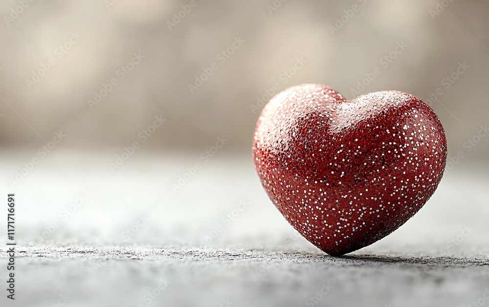 Fototapeta premium Red Heart with White Specks