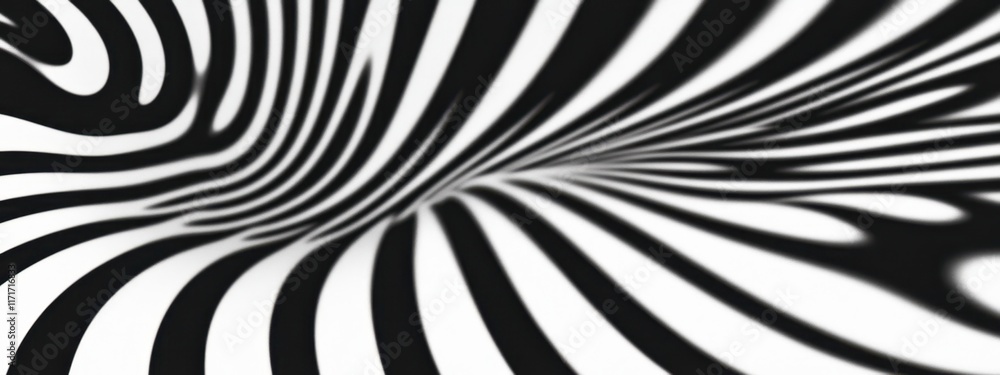Abstract zebra pattern, black and white stripes, optical illusion, dynamic curves, high contrast, close-up texture, organic shapes, flowing lines, hypnotic design, minimalist art, geometric distortion Abstract zebra pattern, black and white stripes, optical illusion, dynamic curves, high contrast, close-up texture, organic shapes, flowing lines, hypnotic design, minimalist art, geometric distortion