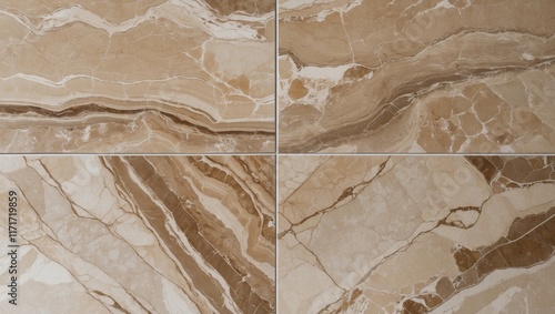 Botticino classic beige marble with natural patterns photo