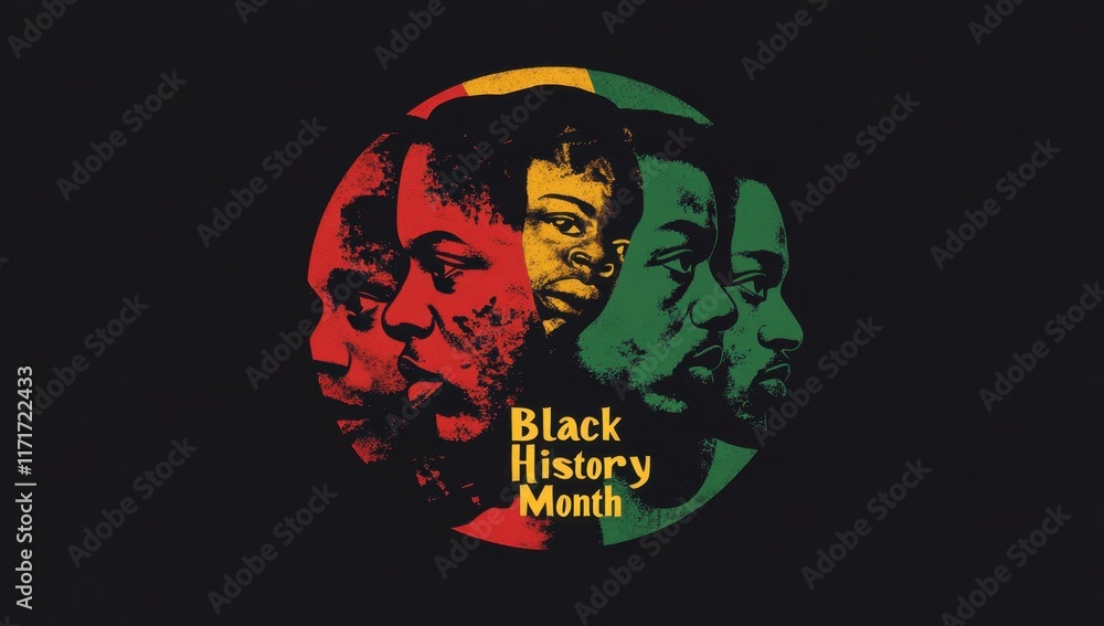 Black History Month poster with text Black History Month poster with text