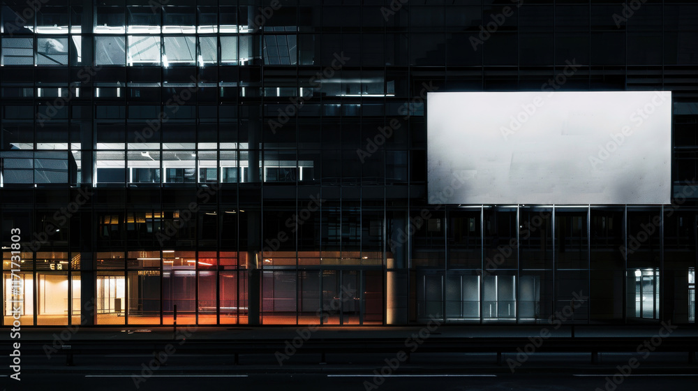 blank billboard on a modern building blank billboard on a modern building