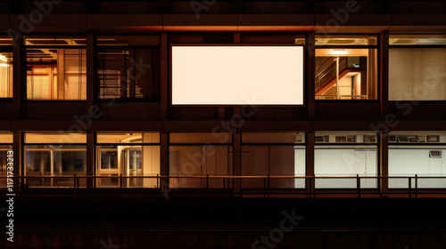 Wallpaper Mural blank billboard on a modern building Torontodigital.ca