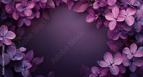 Vibrant purple flowers creating a serene backdrop in a calm and elegant setting