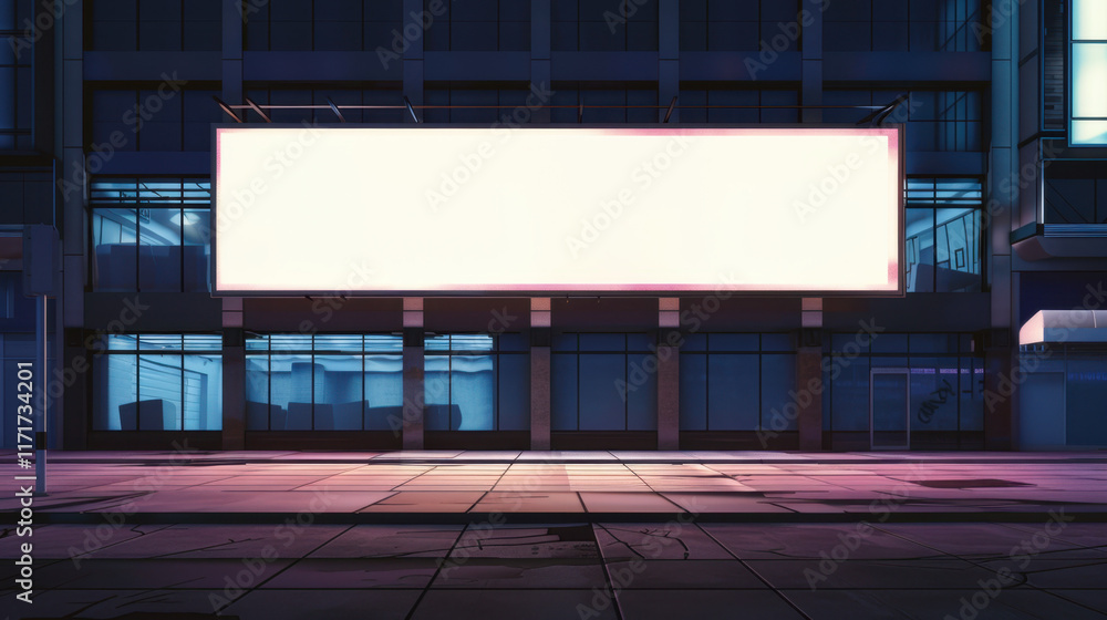 blank billboard on a modern building blank billboard on a modern building