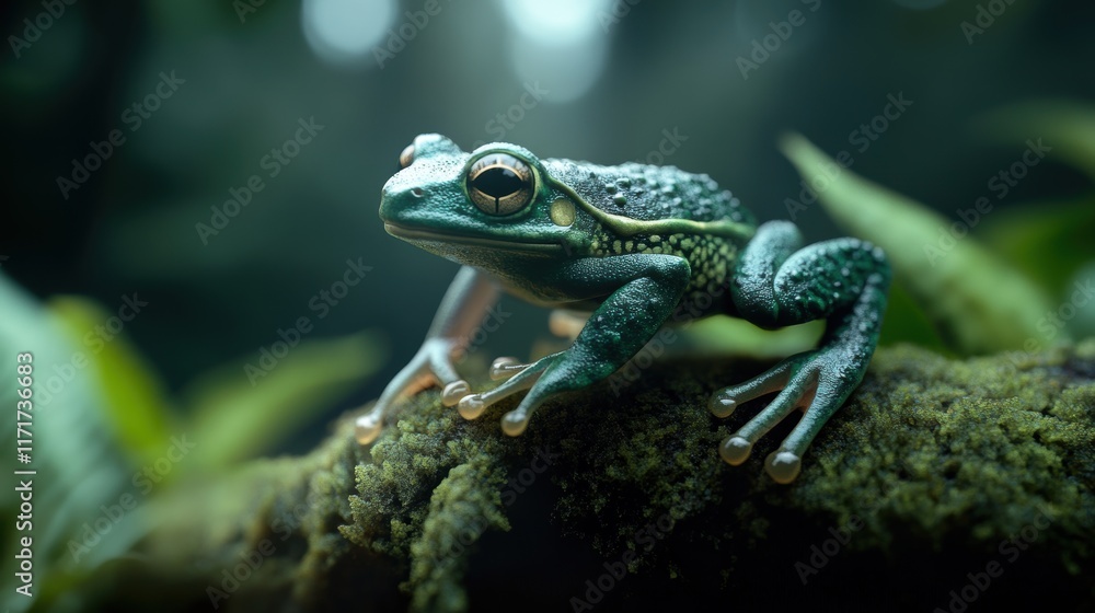 tropical frog leap, an artistic image of a tropical frog jumping amidst lush jungle foliage, with vibrant colors accentuating its swift motion tropical frog leap, an artistic image of a tropical frog jumping amidst lush jungle foliage, with vibrant colors accentuating its swift motion