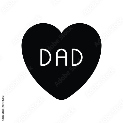 Dad Love vector icon