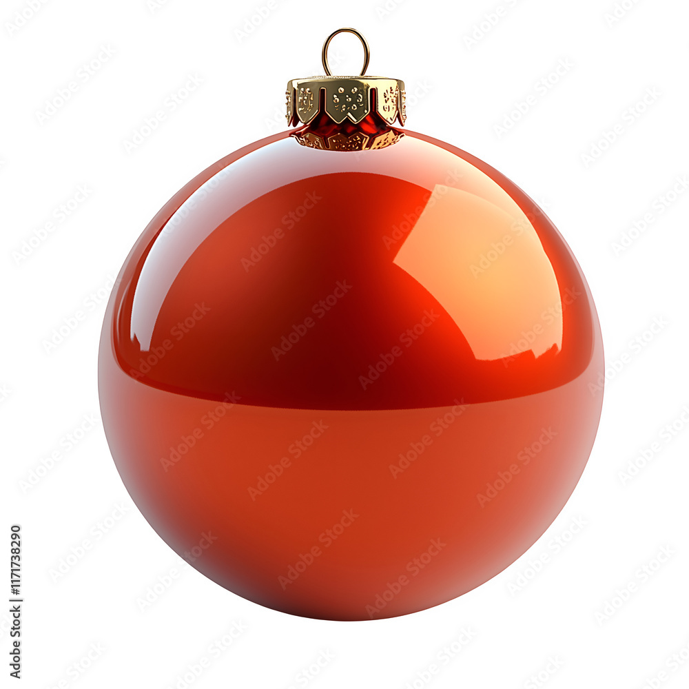 Red christmas ball - transparent image, png. Red christmas ball - transparent image, png.