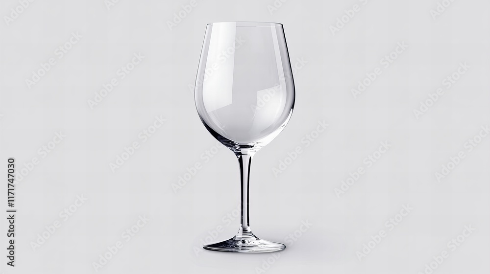 Elegant empty wine glass on a neutral background. Perfect for showcasing beverages. Elegant empty wine glass on a neutral background. Perfect for showcasing beverages.