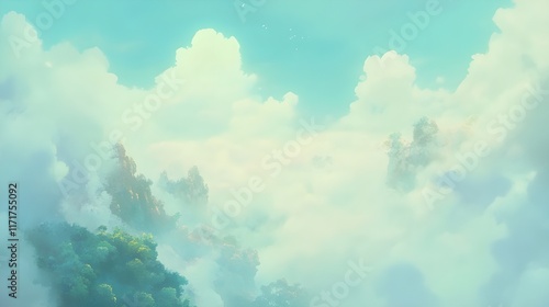 blue sky and clouds