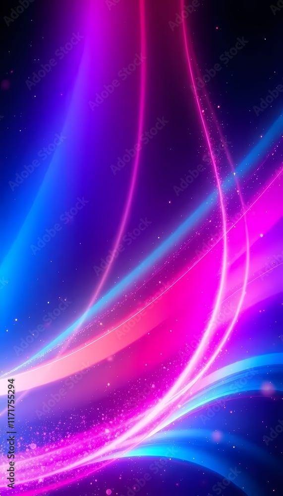 Obraz premium Cosmic Neon Flare Light Wave Background