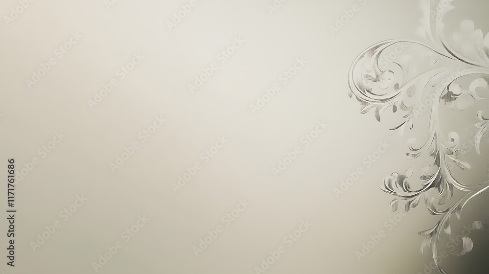Elegant Floral Design on Frosted Glass Background Elegant Floral Design on Frosted Glass Background