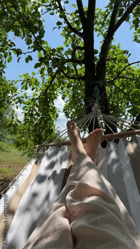 Relaxing in a hammock, retreat