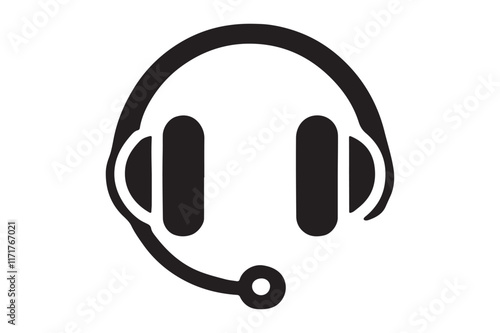 Minimalist headset icon