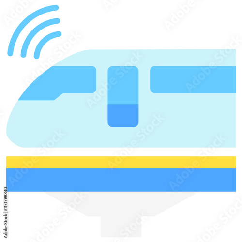 Autonomous flat color icon, use for UI, UX, app and web development, digital or print. for digital industry, education, technology.