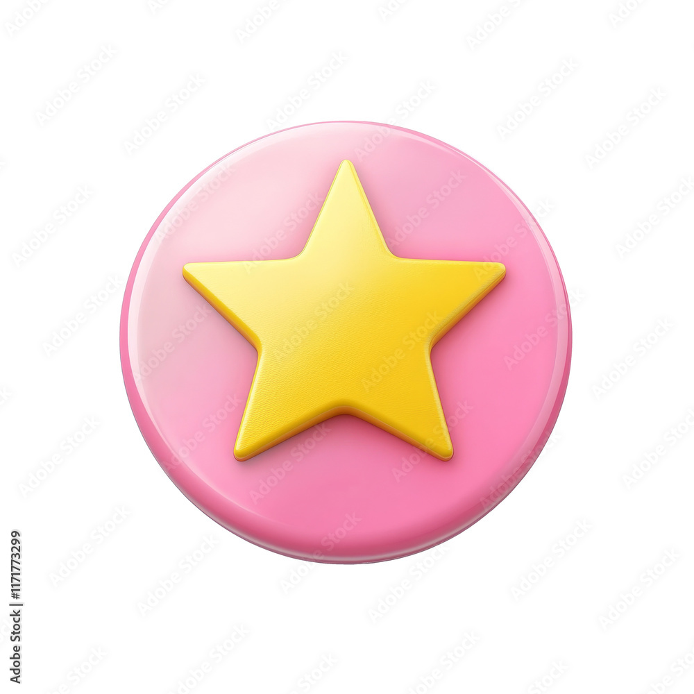 A 3D render of a badge icon, showcasing a sleek and modern design with sharp details and depth A 3D render of a badge icon, showcasing a sleek and modern design with sharp details and depth