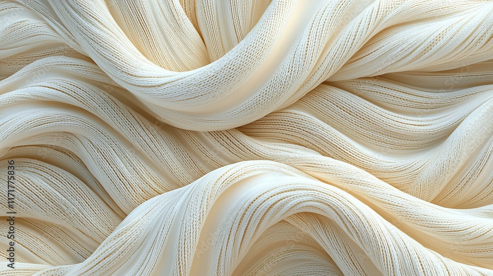 Abstract cream fabric waves, flowing textile texture background. Abstract cream fabric waves, flowing textile texture background.