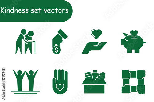 Kindness set vector design 