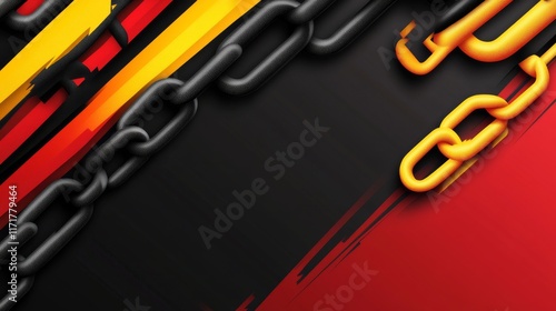 Juneteenth abstract background. Featuring vibrant reds, blacks, and yellows. Celebrating freedom, heritage, and equality. Ideal for cultural events, social media, and historical commemoration photo