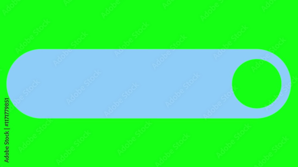 Animated toggle switch transitioning with a green button on a gray background. Animated toggle switch transitioning with a green button on a gray background.