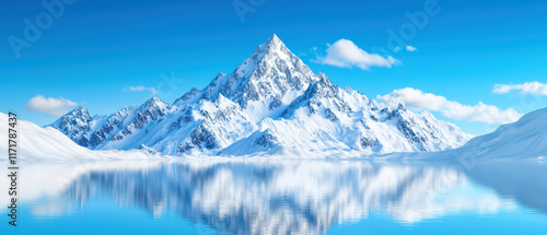 Wallpaper Mural Majestic mountain reflection in serene blue lake landscape Torontodigital.ca