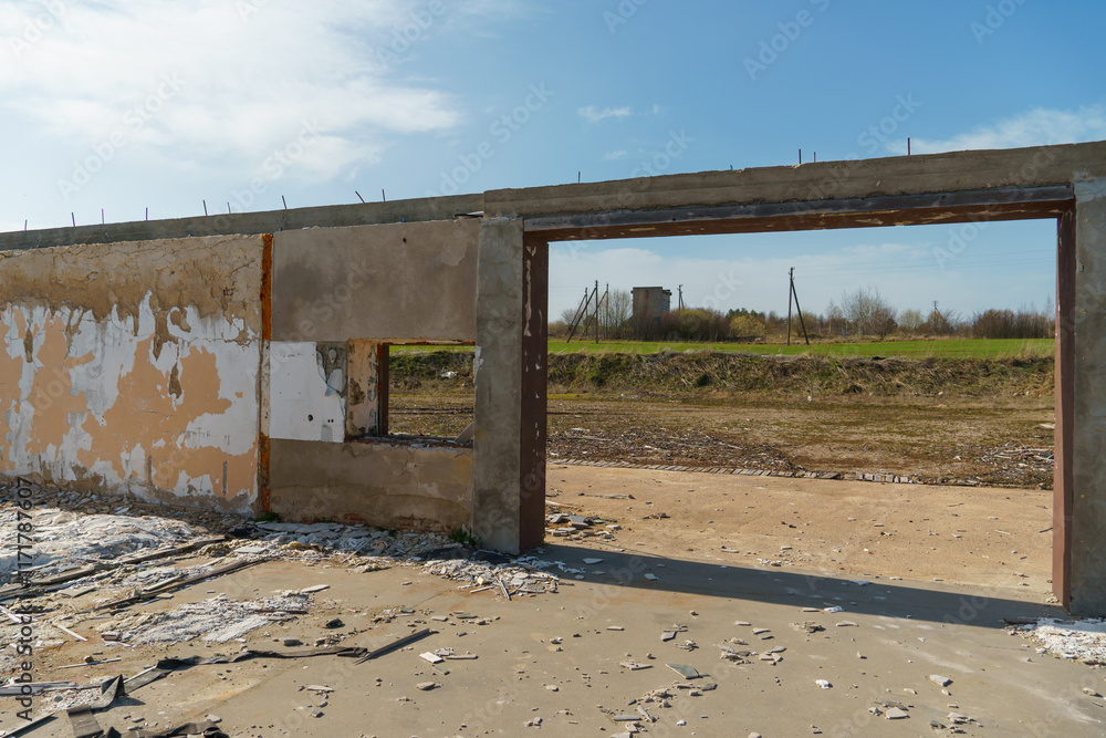 The ruins of a ruined building. A ruined distillery.