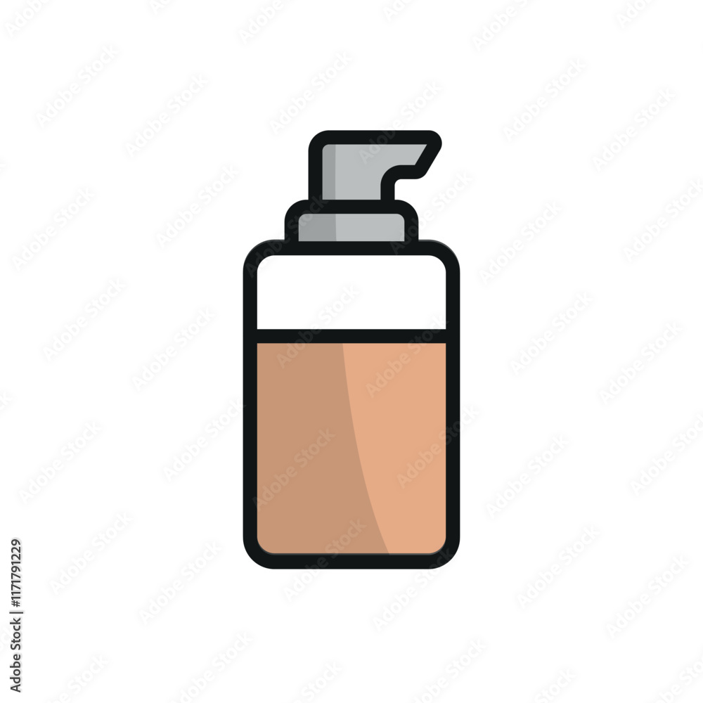 Foundation bottle make up beauty icon vector basic design Foundation bottle make up beauty icon vector basic design