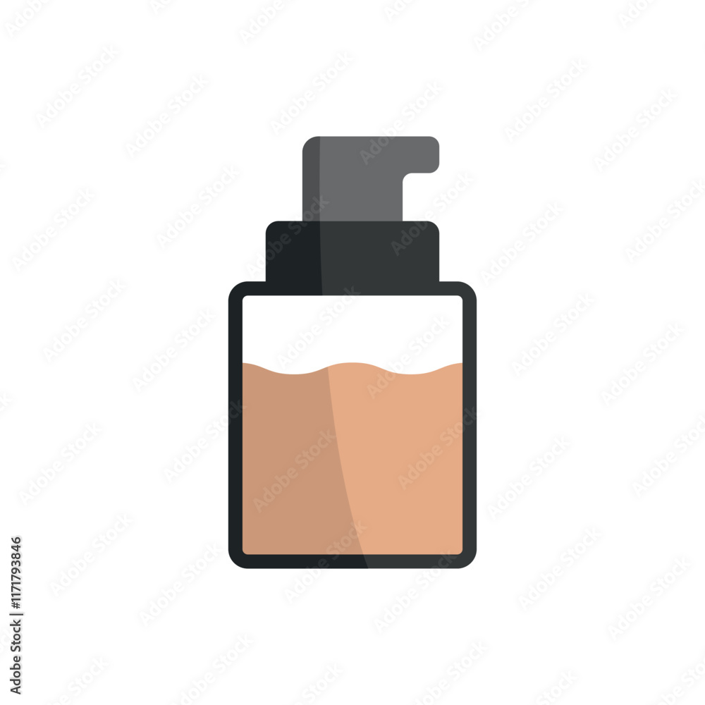 Foundation bottle make up beauty icon vector basic design Foundation bottle make up beauty icon vector basic design