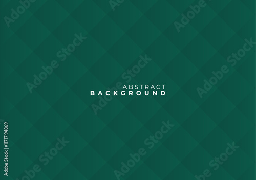 Abstract bottle green background with sleek square geometric texture and copy space, ideal for covers, posters, and web banners.
