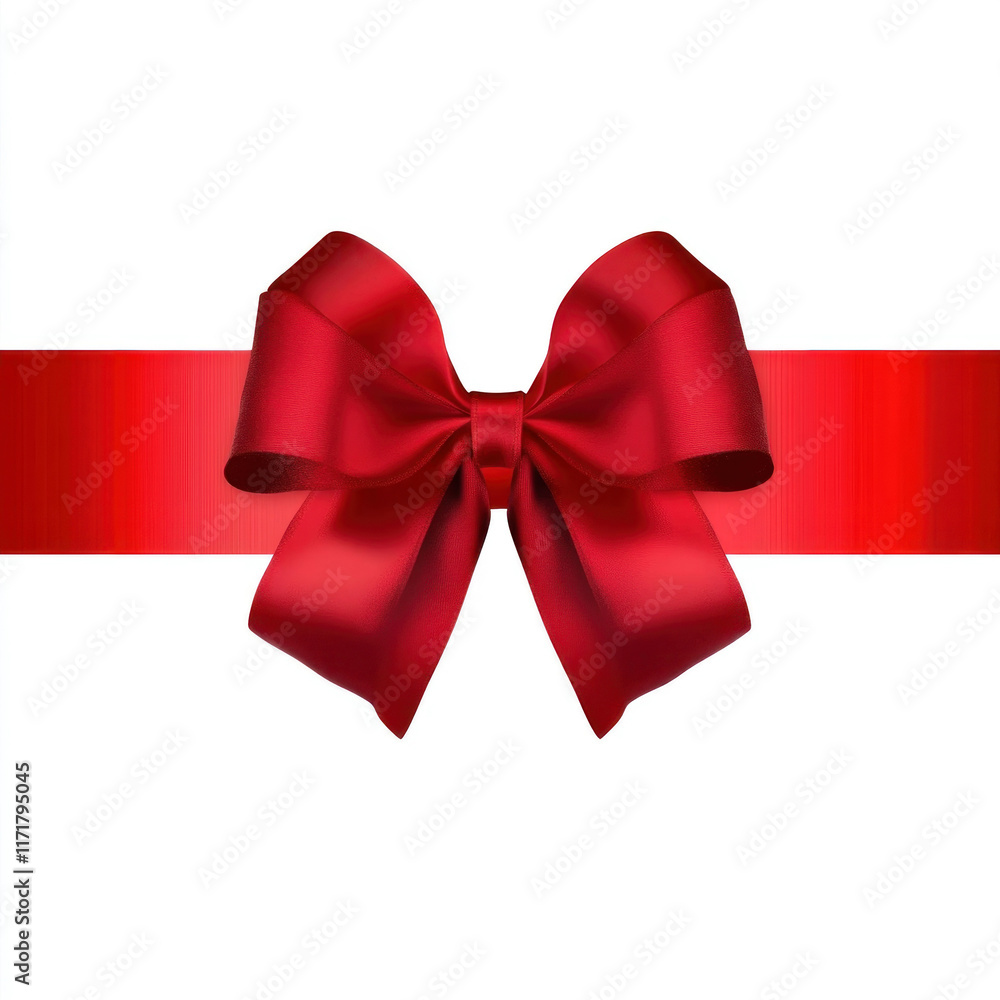 Red ribbon with bow wrapped around a neatly packaged gift box. Red ribbon with bow wrapped around a neatly packaged gift box.