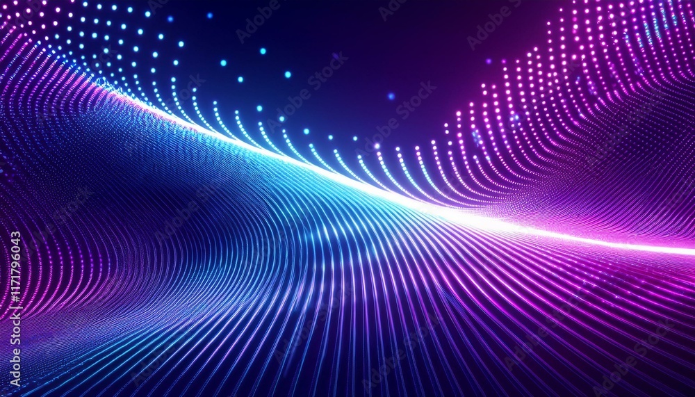 Fototapeta premium abstract purple blue dotted light background digital tech design