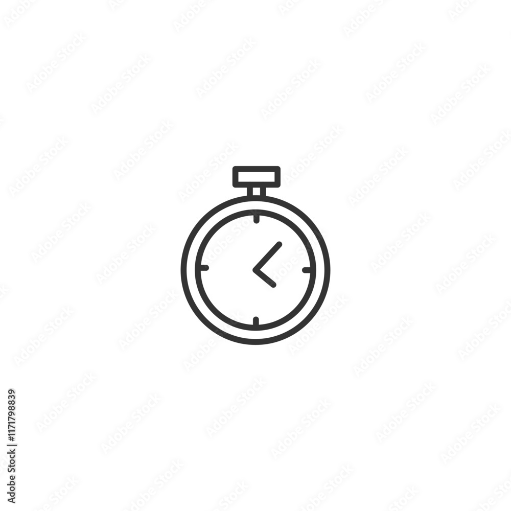 Minimalist stopwatch icon with thin lines and simple design Minimalist stopwatch icon with thin lines and simple design