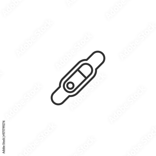 Minimalist pregnancy test icon in black and white on white background