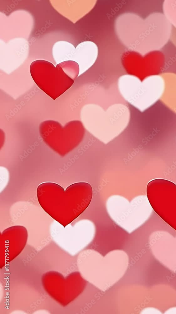 Scattered colorful pink, red, white hearts bokeh blurred background. Saint Valentine's day pattern texture Overlay, Likes Scattered colorful pink, red, white hearts bokeh blurred background. Saint Valentine's day pattern texture Overlay, Likes