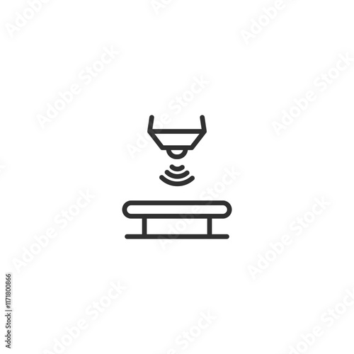 Drone package delivery icon with wireless technology symbol