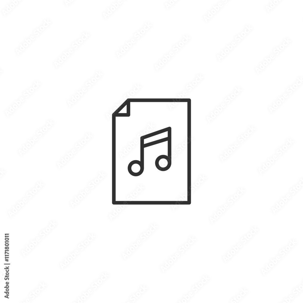 Minimalist music icon on white background for digital media Minimalist music icon on white background for digital media