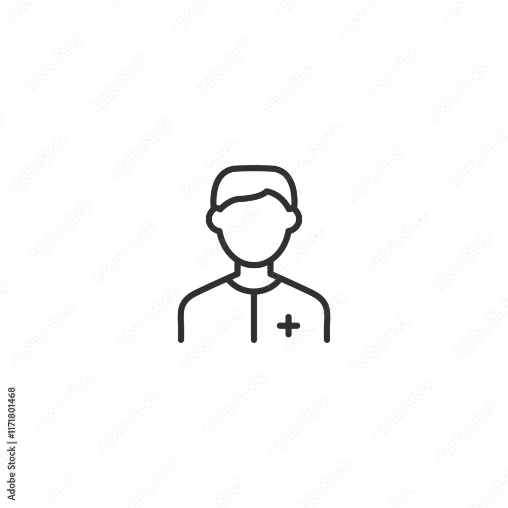 Minimalist avatar icon for medical professionals and healthcare apps Minimalist avatar icon for medical professionals and healthcare apps