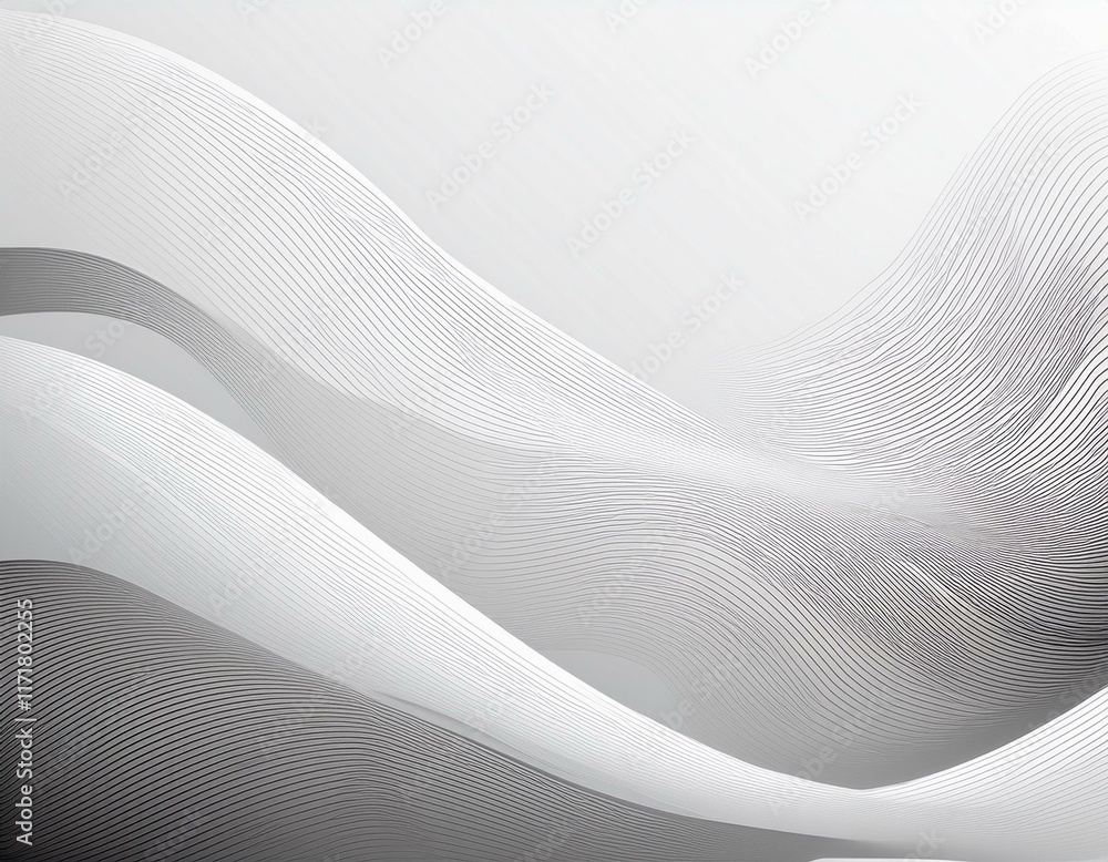 Fototapeta premium white abstract background simple modern geometric with lines wave