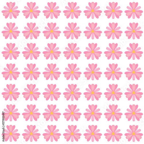 seamless pattern with pink flowers