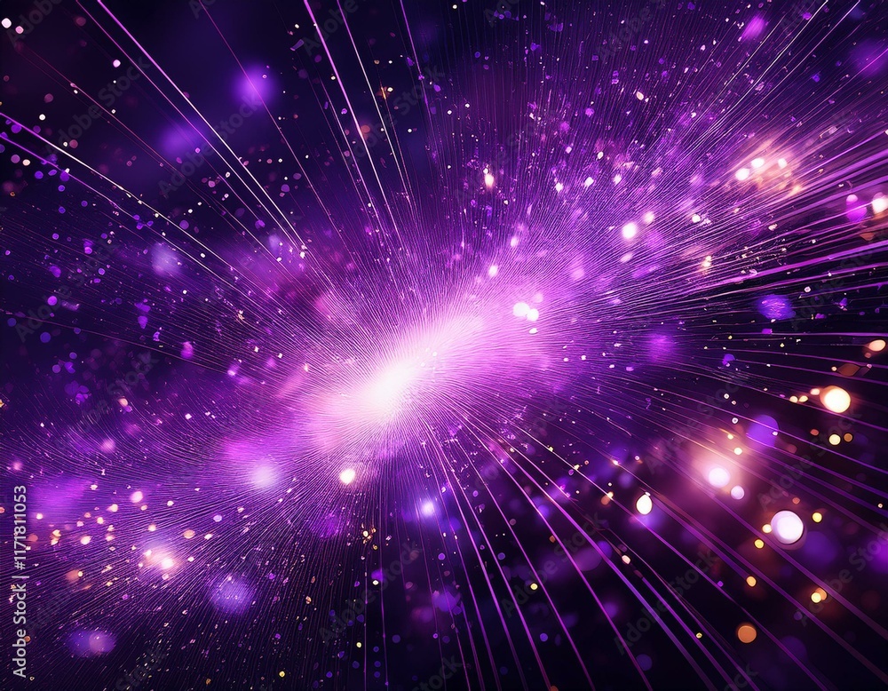 Fototapeta premium purple welding spark particles glamour abstract background