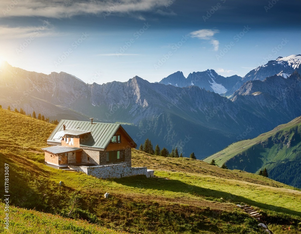 Fototapeta premium house in the mountains