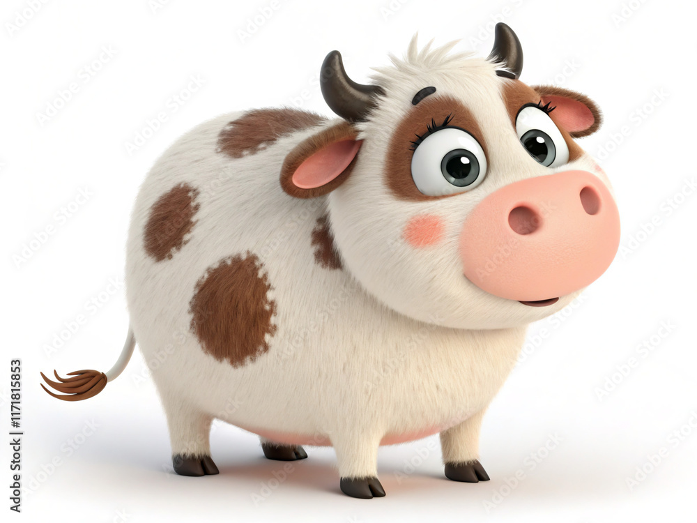 Fototapeta premium cow cartoon. cow, pig, animal, cartoon, farm, cute, illustration, vector, piggy, bull, pink, isolated, cattle, sheep, white, mammal, milk, bank, animals, happy, funny, fun, domestic, coin, pork