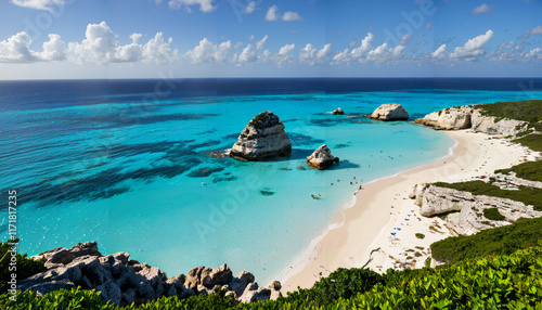 Plage paradisiaque aux eaux turquoise