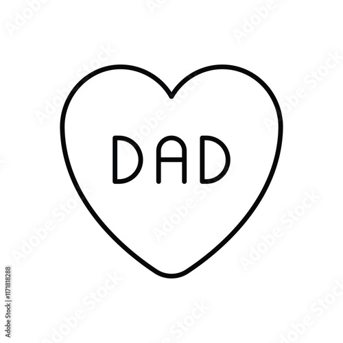 Dad Love vector icon