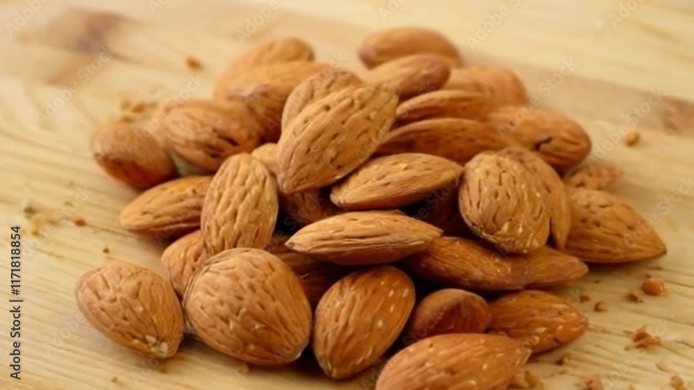 closeup raw almonds crushed focus rough texture scattered particles or almonds crushed rough texture closeup raw almonds crushed focus rough texture scattered particles or almonds crushed rough texture