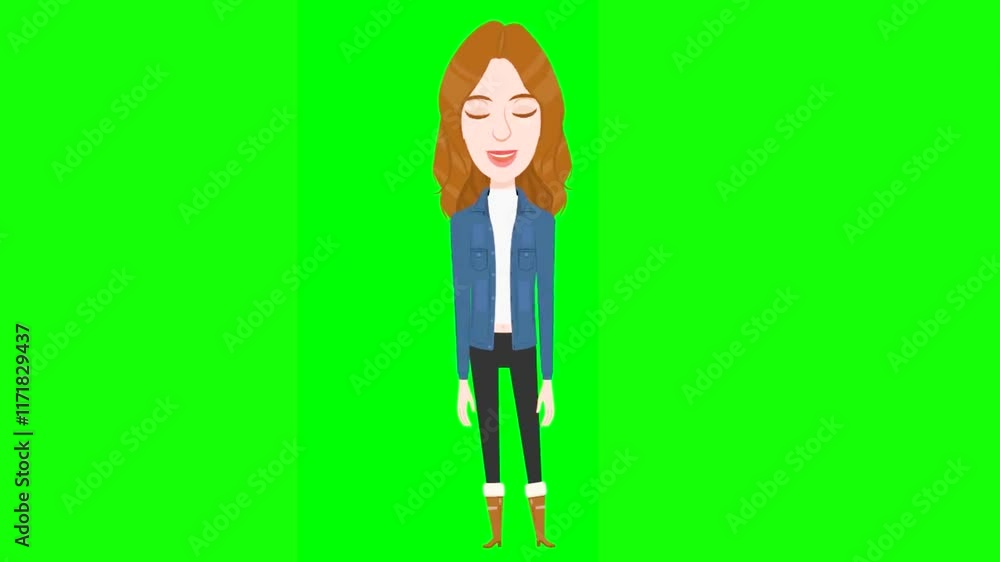 Animation of a blonde. Talking and gesturing with her hand Animation of a blonde. Talking and gesturing with her hand