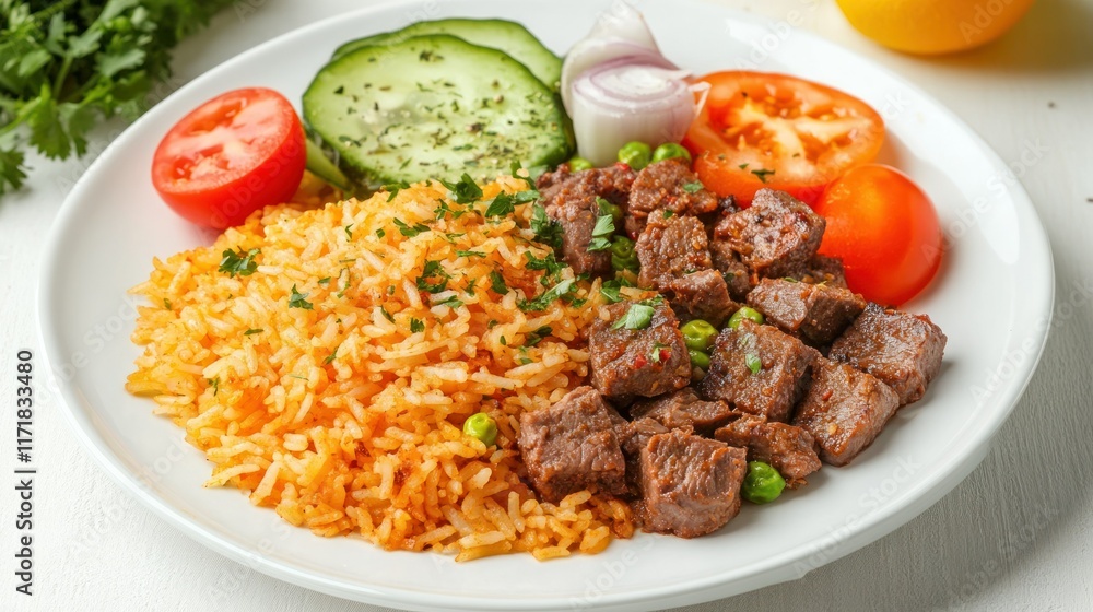 a plate of delicious and tasty fried rice ready to eat