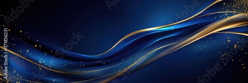 Wallpaper Mural Elegant Blue Celebration Award Background for Jubilee Nights: Corporate and Wedding Invitation with Decorative Flowing Elements Torontodigital.ca