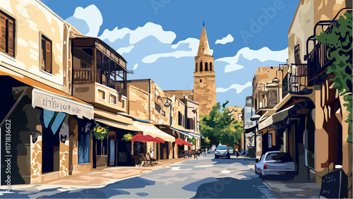 A Glimpse of Nicosia's Charming Streets.eps