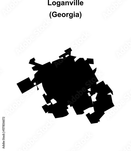 Loganville (Georgia) blank outline map
